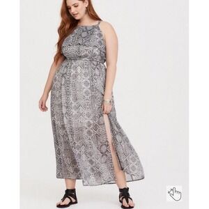 Torrid  Womens Maxi Dress Sleeveless sz 2X Geo print Beach Cruise